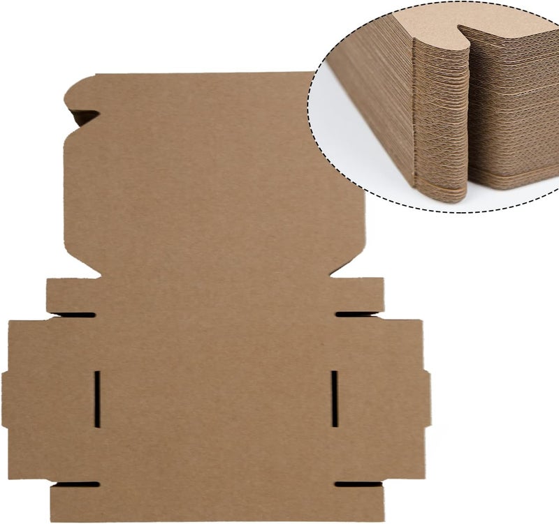 SUNLPH 50 Pack 6x4x1 Inches Small Shipping Boxes, Brown Corrugated Cardboard Boxes, Moving Mailing Packing Box - Image 3